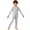 Grey, variant on SiiRoh Boys Girls Special Needs Adaptive Clothing Autism Sensory Romper Anti-strip Zip Back Stripes Long Leg Jumpsuit Black 6