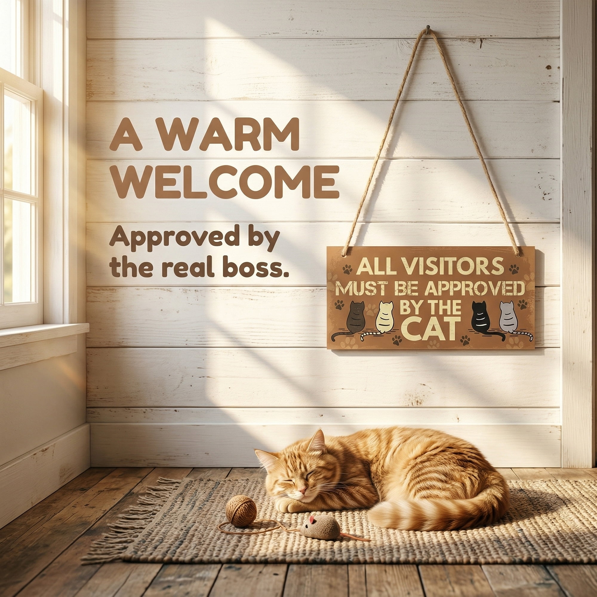 Unique Bargains Pet Sign Home Decor Decorative Wall Plaque Style C 3.9in