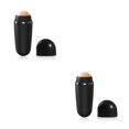thumbnail image 4 of Soidarity Rodillo absorbente de aceite facial ABS, removedor lavable portátil, herramienta de limpieza Facial para maquillaje de citas para viajes al aire Negro 2piezas Soidarity CBP213489, 4 of 6
