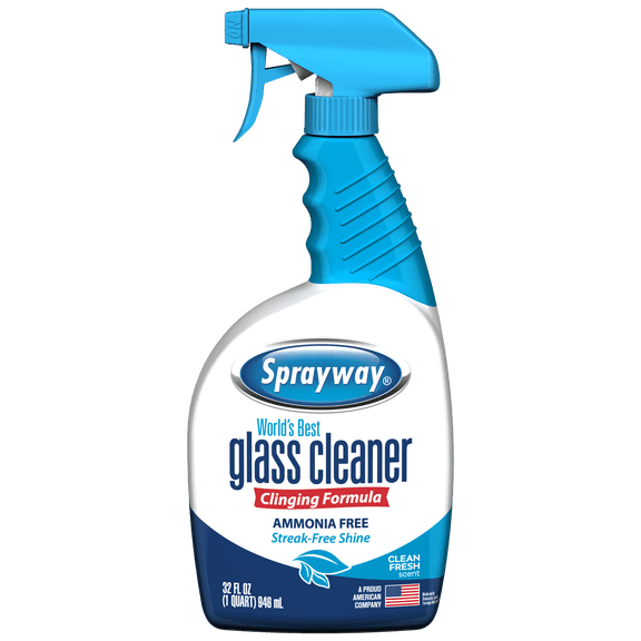 Sprayway 32oz Liquid Glass Cleaner Streak-Free Shine, Ammonia-Free, Fresh Scent