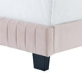 thumbnail image 5 of Tufted Platform Bed Frame, King Size, Velvet, Pink, Modern Contemporary Urban Design, Bedroom Master Guest Suite, 5 of 8