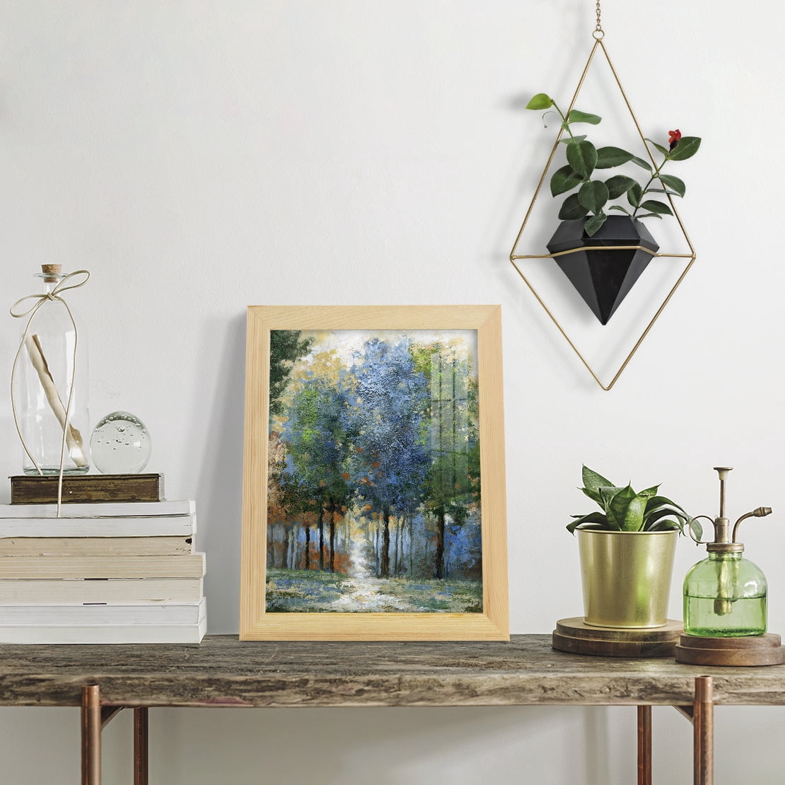 Afternoon Light -Framed Print w/glass-Natural Wood