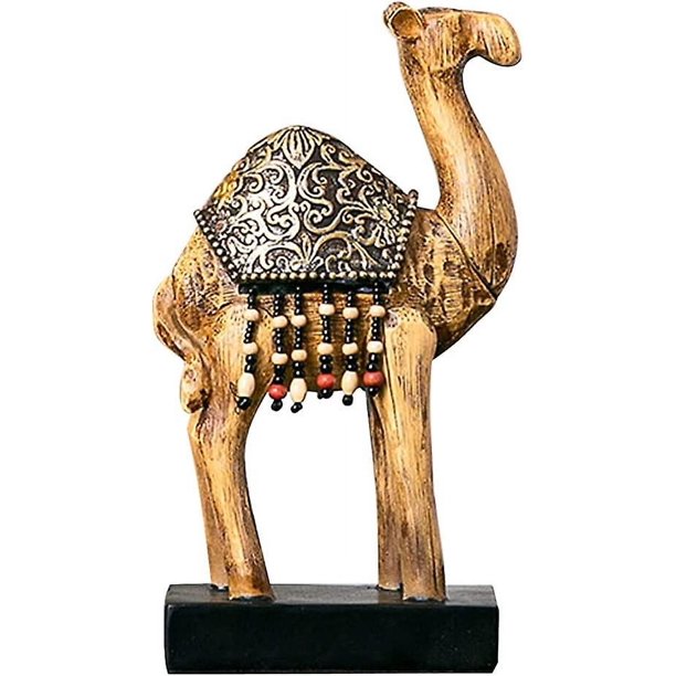 4.92 x 2.48 x 8.66 inchesType B Estatua de camello de resina Estatua de camello de resina Escultura decorativa de estatuilla de camello Estatua de Feng Shui para el hogar Suerte R