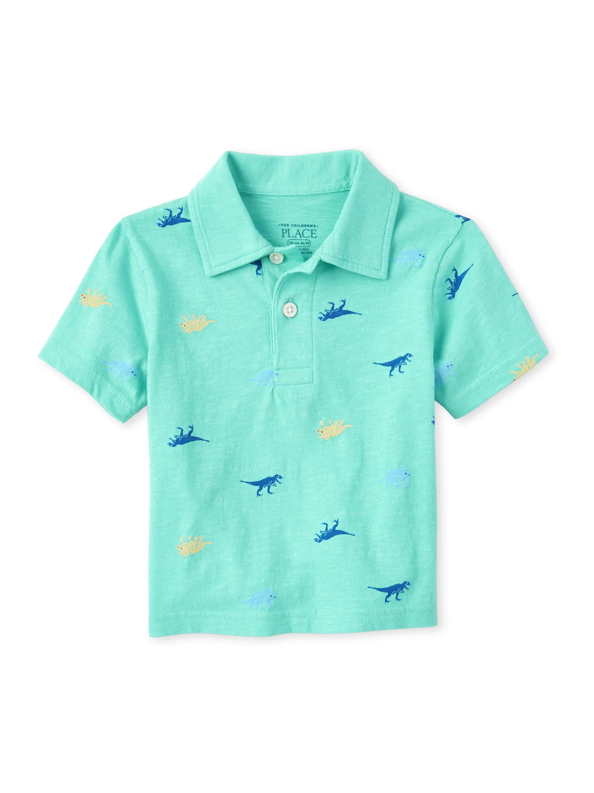 The Children's Place Baby & Toddler Boy Short Sleeve Dino Print Polo ...