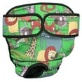 thumbnail image 3 of FDC Washable Female Dog Diaper Reusable for Large Big Breeds  GREEN Safari sz Large (waist: 20" - 24"), 3 of 6