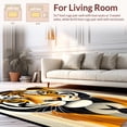 thumbnail image 2 of ODIKA 5'x7' Machine Washable Non-Slip Area Rug, Artistic Tiger Face Motif with Interlocking Abstract Shapes High Traffic Rug, Orange, 281391, 2 of 7