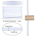 thumbnail image 2 of 30 Yards Flat Drawstring Cord White Draw String Replacement Rope Ribbon Soft Polyester Cords Knit Roll for Sweatpants Garment Accessories Drawcord Replacements 0.39" DIY, 2 of 8