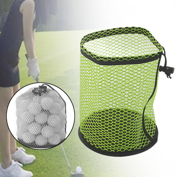Bolsa para pelotas de golf, bolsa pequeña multiusos con soporte para pelotas de golf, para juguetes, tenis y deportes Verde