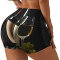 thumbnail image 1 of Fotbe Two Bottles Of Red And White Wine Shorts Sin Costuras – Shorts Deportivos de Cintura Alta para Mujer, Elásticos para Gimnasio, Yoga, Running o Ciclismo-Large, 1 of 8