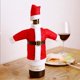 thumbnail image 4 of 3 botellas de vino para Navidad, bolsa para botellas de Navidad, botella de champán para vacaciones con sombrero, para una maravillosa decoración de mesa para la cena, 4 of 5