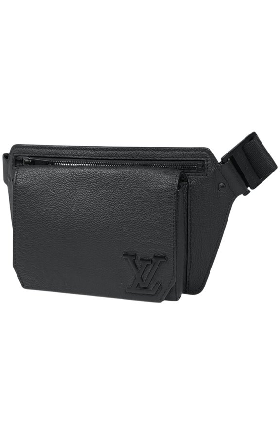 Pre-Owned Louis Vuitton Takeoff Sling LV Aerogram Shoulder Bag Body Leather Noir (Black) M57081...
