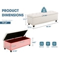 thumbnail image 2 of Haverchair 51" Ottoman Storage Benches, 30 Gallons End of Bed Storage Bench, Large Rectangular Storage Ottoman, Button-Tufted Ottoman with Storage for Living Room Bedroom, Foot of Bed (Beige), 2 of 9