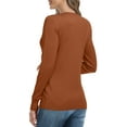 thumbnail image 6 of Aiyino Women's Long Sleeve Button Down Crew Neck Classic Sweater Knit Cardigan, 6 of 9