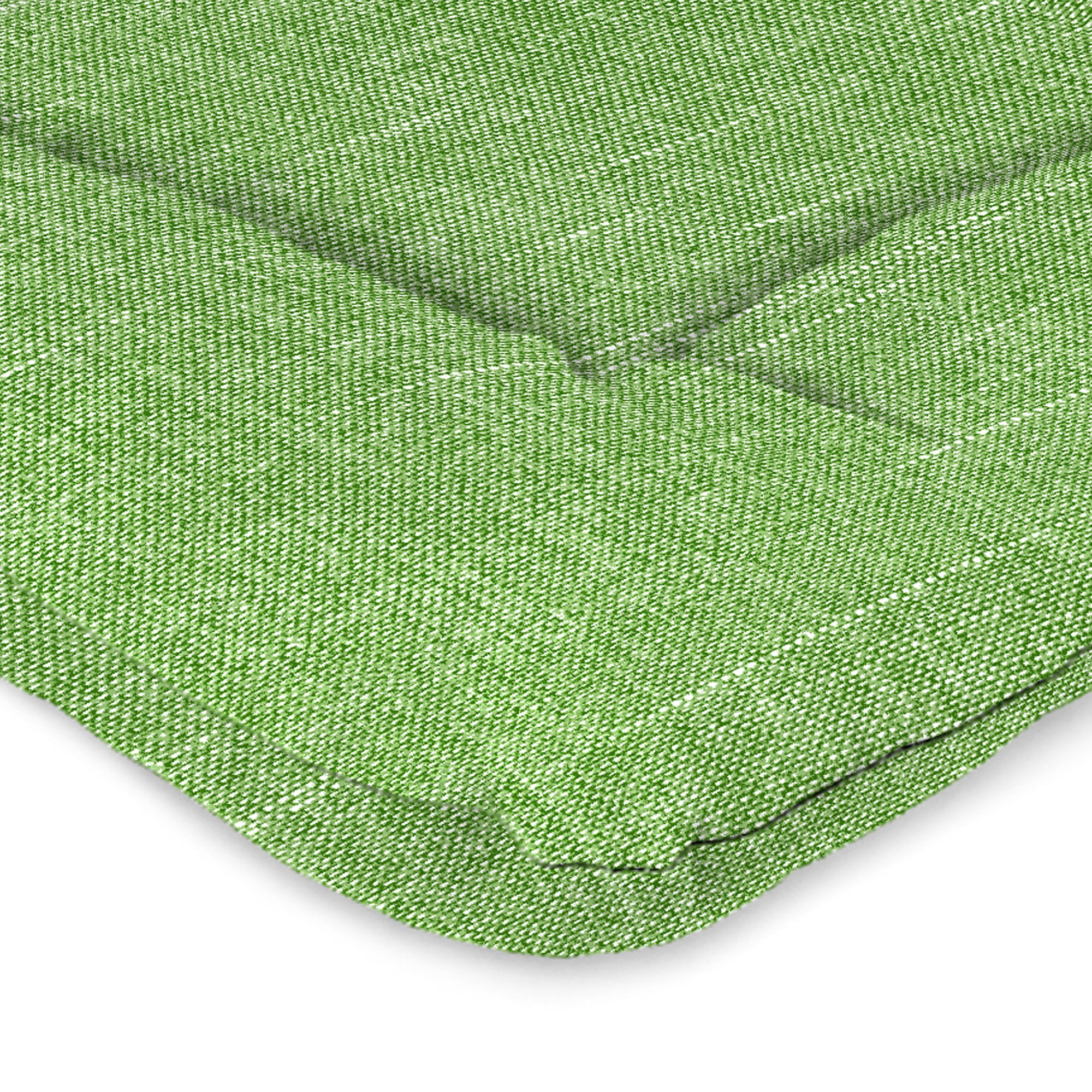 Jordan Manufacturing 38" x 21" Tory Palm Green Crosshatch Rectangular Outdoor Wrought Iron Chair Cushion with Ties and Hanger Loop