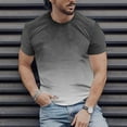 thumbnail image 5 of Yaoyar Men's Gradient T Shirt Short Sleeve Round Neck Tee Summer Tops Dark Gray,4XL, 5 of 6