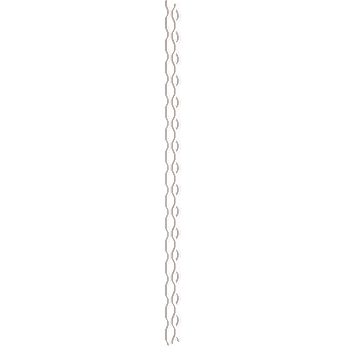 Ekena Millwork 94"H x 5/8"T Wabash PVC Adjustable Decorative Slat Wall Panel Kit, Unfinished (contains 23 Slats + 1 Straight Edge Starter Slat)