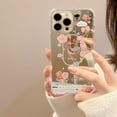 thumbnail image 2 of Cute Tulip Flowers Bow Love Heat Plating Mirror Phone Case Compatible with iPhone Case (Clear,iPhone 15 Plus), 2 of 6