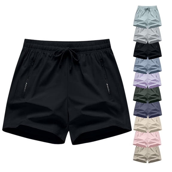Dxzfnsa Womens Running Shorts Quick Dry Lightweight Athletic Shorts with Zipper Pockets for Workout Gym Training Outdoor pants S-3XL