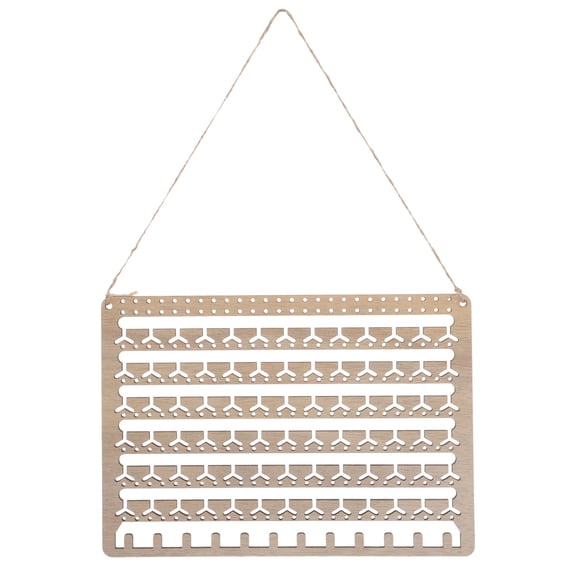 ELAYARD Wooden Wall Mounted Jewelry Organizer Space Saving Earring Holder for Home Decor and Storage