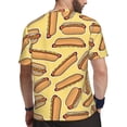 thumbnail image 2 of Wukai Hot Dogs Print Men's Short-Sleeved Mesh T-Shirt,Quick-Dry Short Sleeve Workout T-Shirt-Large, 2 of 8