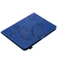 thumbnail image 3 of iPad 4 3 2 Case, Allytech Embossed with Butterfly Series AUTO WAKE/SLEEP Folio Stand Wallet Case with Cards/Cash Holder for iPad 9.7" iPad 2nd, 3rd, 4th Generation Tablet, Blue, 3 of 7