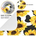 thumbnail image 2 of SKYSONIC Sunflower Cow Print Dish Drying Mat for Kitchen Counter Washable Absorbent Microfiber Dish Draining Mat Heat Resistant Drying Mat for Counter 16 x 18, 2 of 6