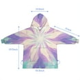 thumbnail image 7 of Tie Dye Pattern Blanket Hoodies for Kids 6-13YR Oversize Wearable Blanket Hoodies for Boys Girls Teens, 7 of 7