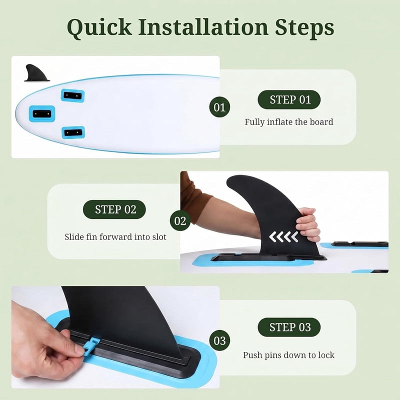 Bigleap Inflatable Stand Up Paddle Board, 400lbs Capacity 2-in-1 Paddle with Non-Slip Deck, Complete SUP Kit with Paddle, Pump, Backpack & Phone Case,Blue White