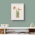 thumbnail image 3 of PixonSign Framed Wall Art Print Red Anthurium Flowers in Vase Nature Plants Illustrations Modern Art Modern Group Relax/Calm Multicolor Pastel for Living Room, Bedroom, Office - 12"x16" WHITE, 3 of 6