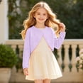thumbnail image 2 of Gaexia Girls Cardigan Sweater Knit Open Front Long Sleeve Lightweight Casual Layering Top for Autumn Back to School, 2 of 4