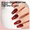 thumbnail image 3 of Gellen Glitter Gel Nail Polish, 18ml Burgundy Gel Polish No Wipe Soak off Long Lasting Glossy UV Gel for Salon Manicure Nail Art, Gifts for Women Girls, 3 of 8