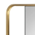 thumbnail image 3 of Kate and Laurel Nobles Radius Corner Framed Mirror, Gold 20x36, 3 of 8