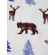 thumbnail image 5 of Pijamas navideños a juego para toda la familia: camiseta de manga larga con estampado de oso y pantalón a cuadros., 5 of 10
