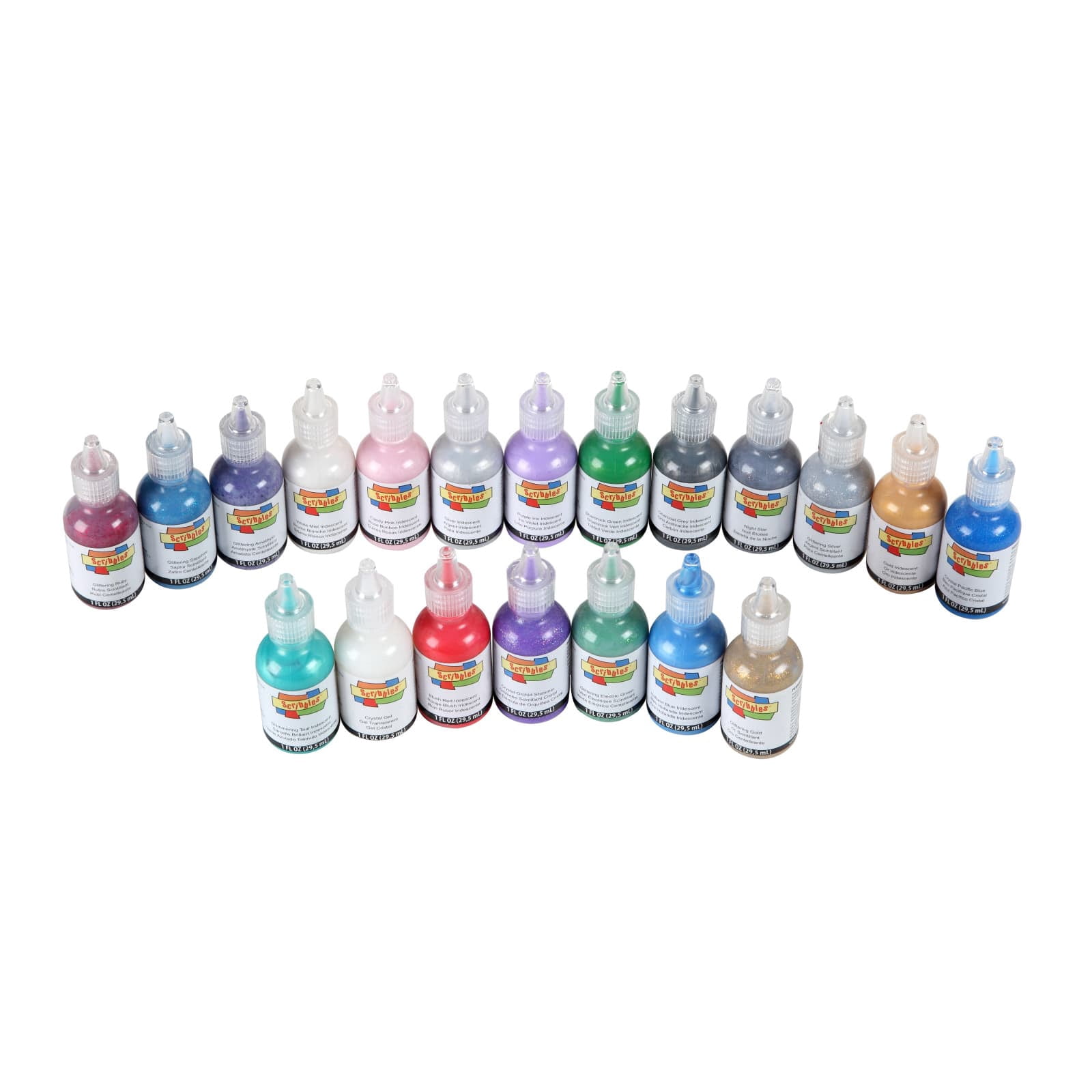 Scribbles Glitter & Iridescent 3D Fabric Paint Set