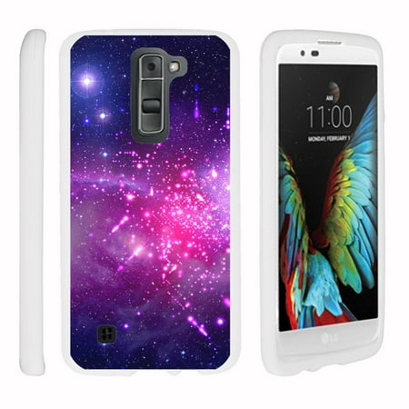LG K8 K350N, D350N | Phoenix 2 K371 | Escape 3 K373, [SNAP SHELL][White] 2 Piece Snap On Rubberized Hard White Plastic Cell Phone Case with Exclusive Art -  Heavenly