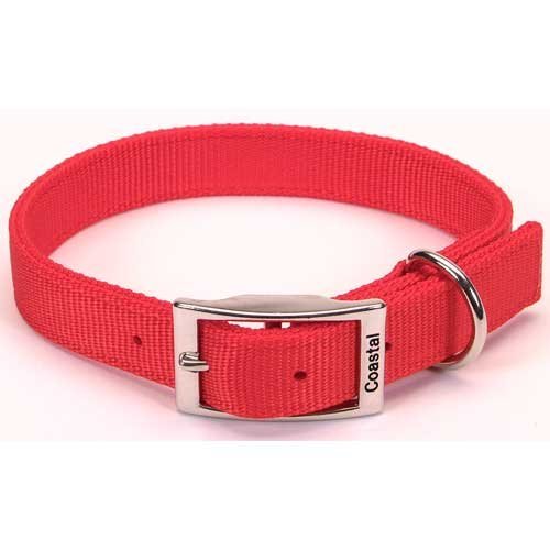 Coastal Pet Products DCP290120RED Nylon Double Dog Collar, 1 by 20Inch
