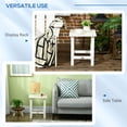 thumbnail image 4 of Side Table, Square Patio End Table, Weather Resistant 15" Outdoor HDPE Table for Porch, Balcony, White, 4 of 7