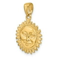 thumbnail image 5 of 14K Yellow Gold Charm Pendant Men'S 24 mm 17 Solid Polished 3-Dimensional Sun, 5 of 5