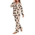 thumbnail image 2 of SCRAWLGOD Dachshund Women Button Up Pajamas Sets for Women Soft Long Sleeve Two Piece V-Neck Pj for Women Sleepwear Comfortable Women's Pjs with Pockets Size 4XL, 2 of 7
