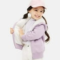 thumbnail image 4 of SonxaHe Big Girls Jacket with Hood Fleece Warm Thickened Zip Up Coats Kids Soft Comfy Outerwear Autumn Winter Jackets Purple,Sized 8-10, 4 of 4