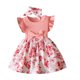 thumbnail image 1 of Odeerbi Niñas Rib Knit Floral Vestidos Verano Ruffle Manga Lazo Princesa Vestido Sin Mangas Cuello Redondo Vestido Con Diadema, 1 of 8