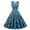 Blue, variant on IROINNID Women's V-Neck A-Line Dress Fashion Sleeveless Vintage Printed Party Cocktail Swing Dresses Swing Stretchy Dresses Below The Knee Dress