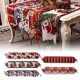 thumbnail image 1 of Christmas Table Runner Cover Cloth Xmas Tablecloth Decor Cotton Linen Dining,72x14inch, 1 of 8