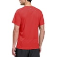 thumbnail image 6 of MIER Mens Short Sleeve Workout Shirt, Quick Dry Moisture Wicking Gym T-Shirt, Crew Neck, Black/Grey/Red, Size XXL, 3-Pack, 6 of 7