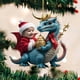 thumbnail image 1 of Adornos colgantes de dragón realistas de Navidad, colgantes de dragón bebé para árbol de Navidad, 1 of 6