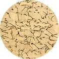 thumbnail image 1 of Ahgly Company Indoor Round Solid Brown Modern Area Rugs, 7' Round, 1 of 4