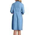 thumbnail image 4 of UDAUDU Women鈥檚 Post Surgery Robe 2026 Hospital Gown Drain Side Pockets 3/4 Sleeve Mastectomy Recovery Pajamas & Gift Sky Blue S, 4 of 9