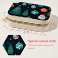 thumbnail image 5 of Christmas Velvet Portable Earring Holder with Removable Compartment - Gift-Worthy Jewelry Stand and Travel Organizer with Necklace Holder, 5 of 7
