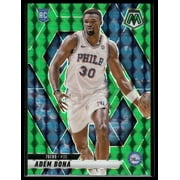 2024-25 Panini Mosaic Prizm Green Mosaic RC Adem Bona #210 Philadelphia 76ers Basketball Card Near Mint or Better
