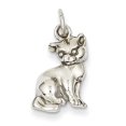 thumbnail image 1 of 14K White Gold Cat Charm, 1 of 2